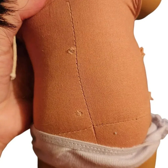 American Girl Doll Brown Hair W/ Colorful Dress 18" Dress w/ Shoes Flawed - Picture 11 of 12